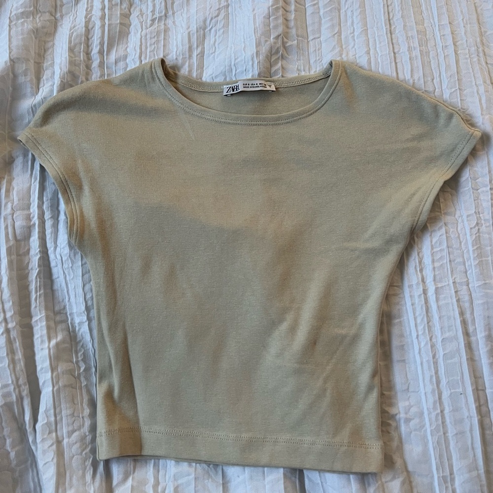 beige zara top